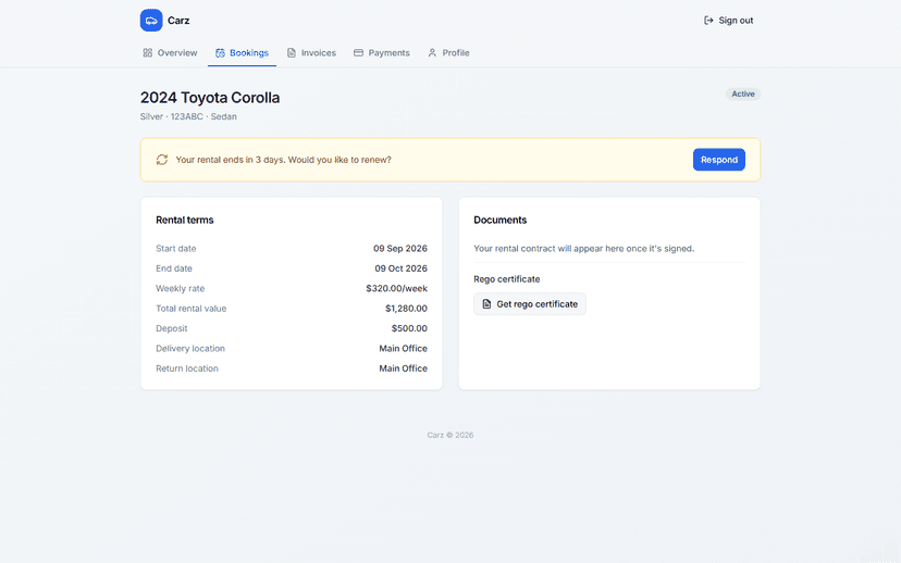 October 2026 release — Carz